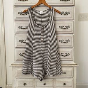 Vici Striped Pocketed Romper